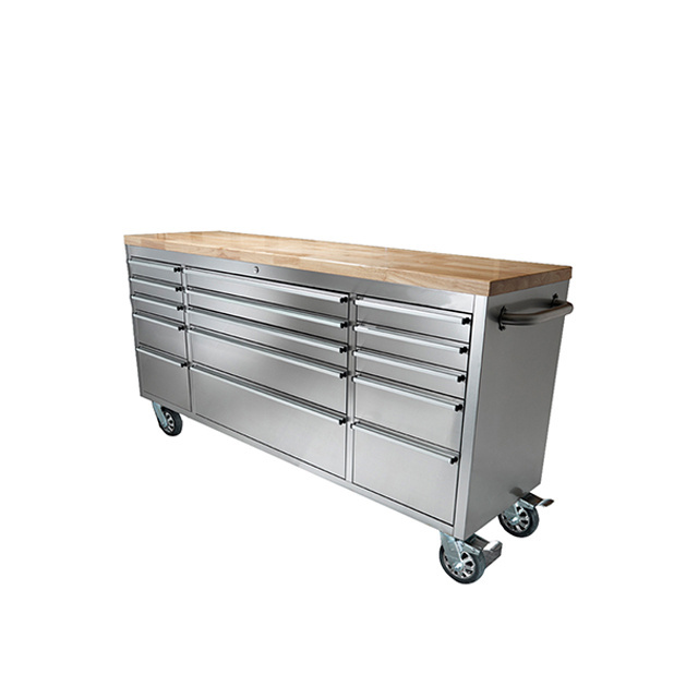 HYXION HTC5510W 55 Inch Stainless Steel 4 Casters Tool Storage 10 Drawers Use Garage