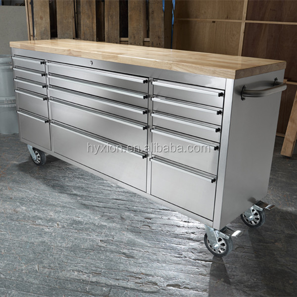 72 inch wood table US General Tool Box With Casters Toolbox