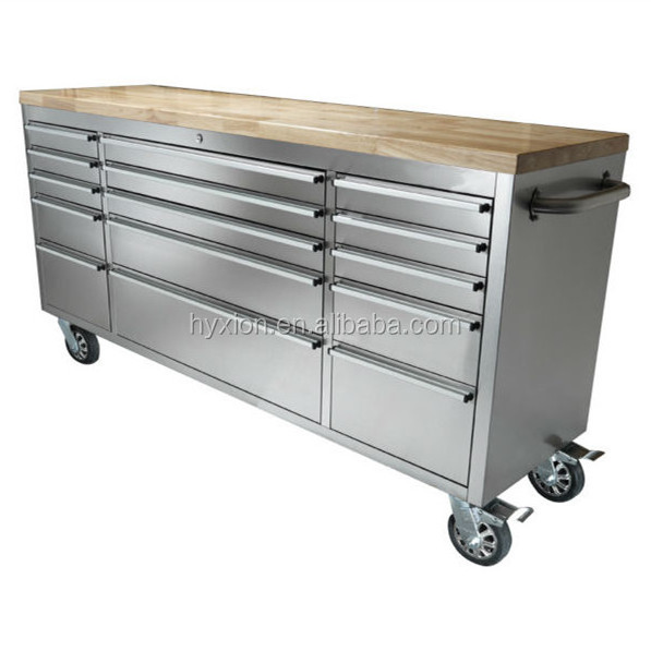 72 inch wood table US General Tool Box With Casters Toolbox