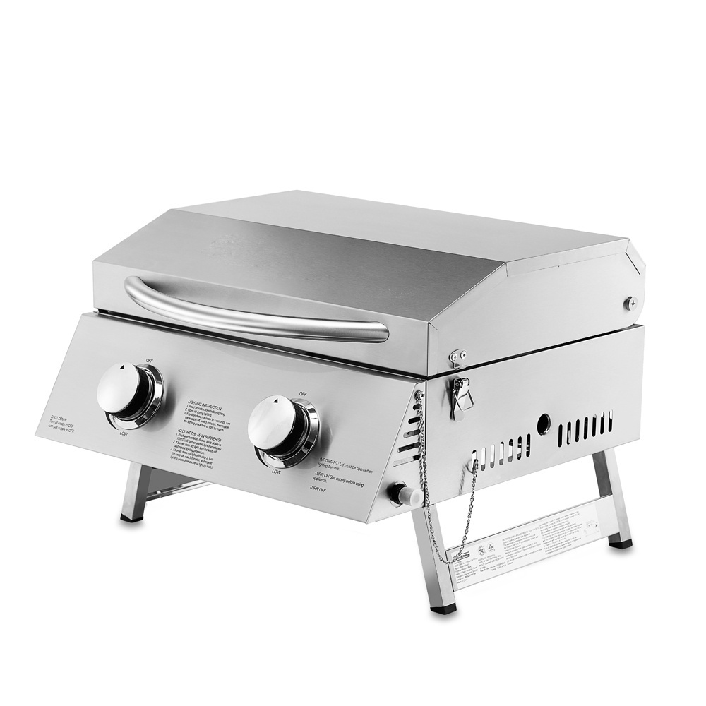 HGG2011U Tabletop Gas Grill Bbq Barbeque Propane Portable For Steak Hamburger Chicken Camping