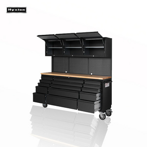 hyxion 18 drawers cabinet storage wood large chest storage cabinet locker with tools for garage