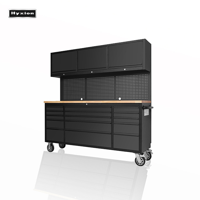 hyxion 18 drawers cabinet storage wood large chest storage cabinet locker with tools for garage