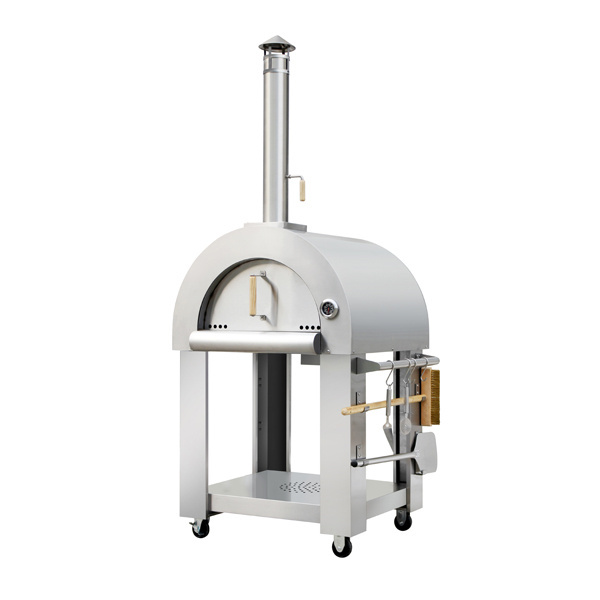 Stainless Steel Mobile Outdoor Garden Party Wood Fuel Pizza Oven With Tools