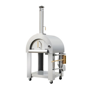 Stainless Steel Mobile Outdoor Garden Party Wood Fuel Pizza Oven With Tools