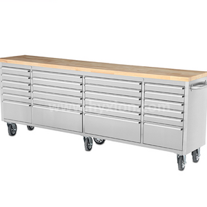 hyxion Top 96 inch 24 Drawer cabinet  stainless steel Lock wheel tool chest