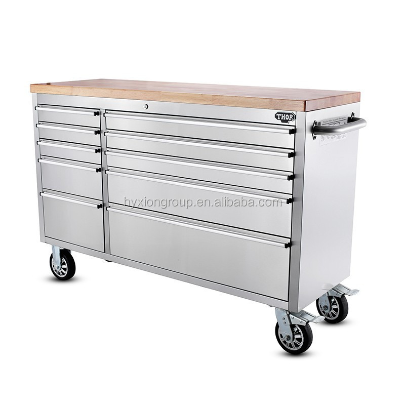 55 inch 10 drawers black tool chest with wheels stainless steel tool chest and cabinet tool chest box