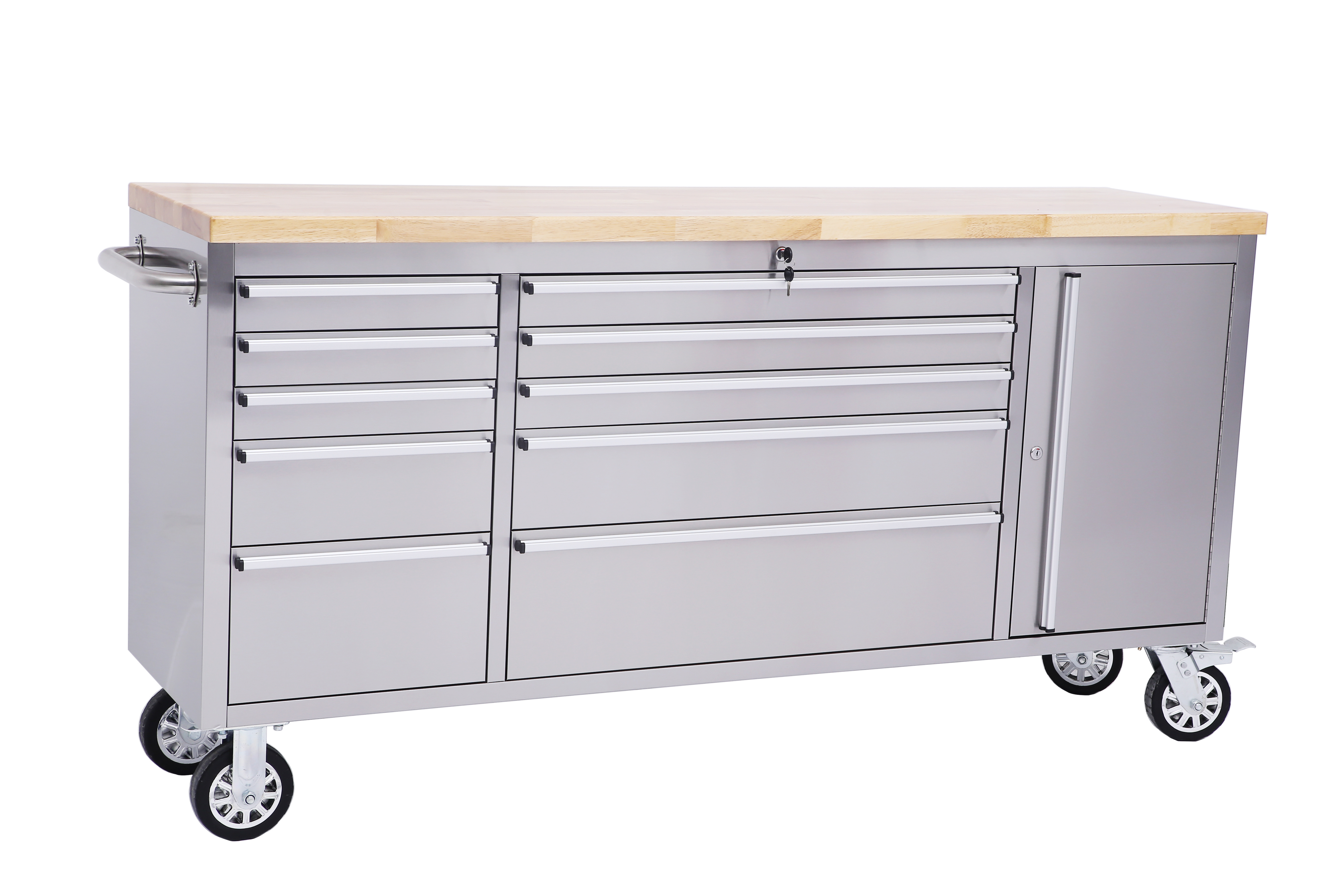 72 inch 10 drawers Tool Chest Stainless Steel Tool Storage for kitchen and garage