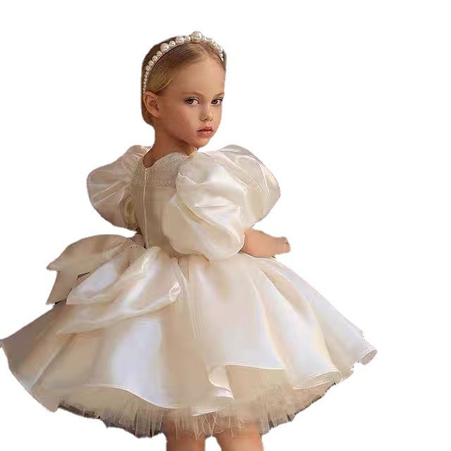 2023 Huatong Pengpeng Wedding Dress Show Birthday Little Girl's First Year High end Fashionable Children's Dress Princess Dress