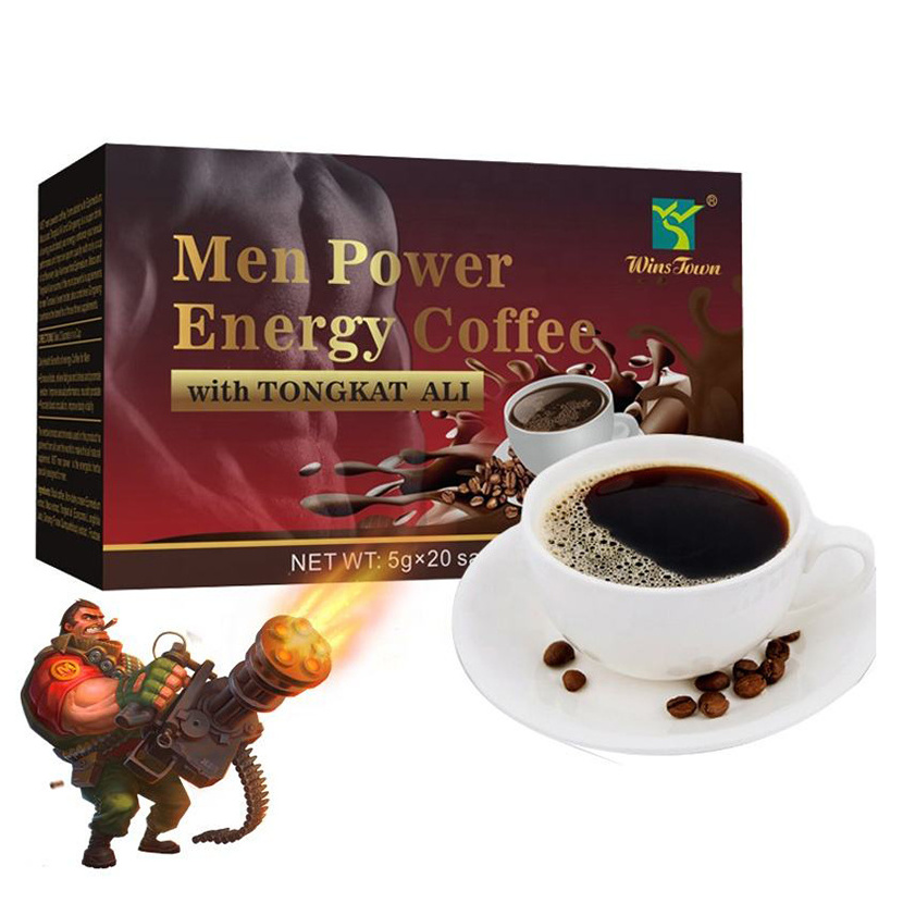 Winstown Men power Natural herbs coffee X organic maca black energy Instant coffee for men