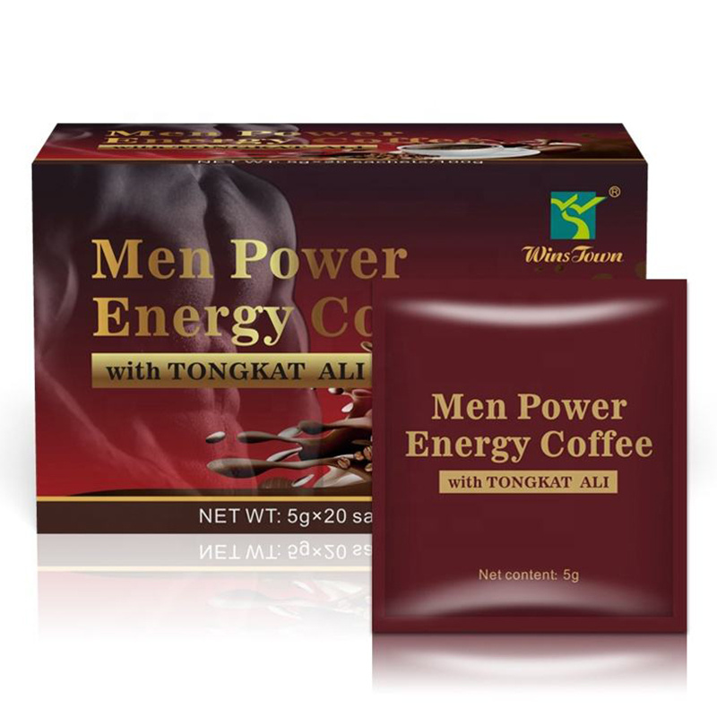 Winstown Men power Natural herbs coffee X organic maca black energy Instant coffee for men