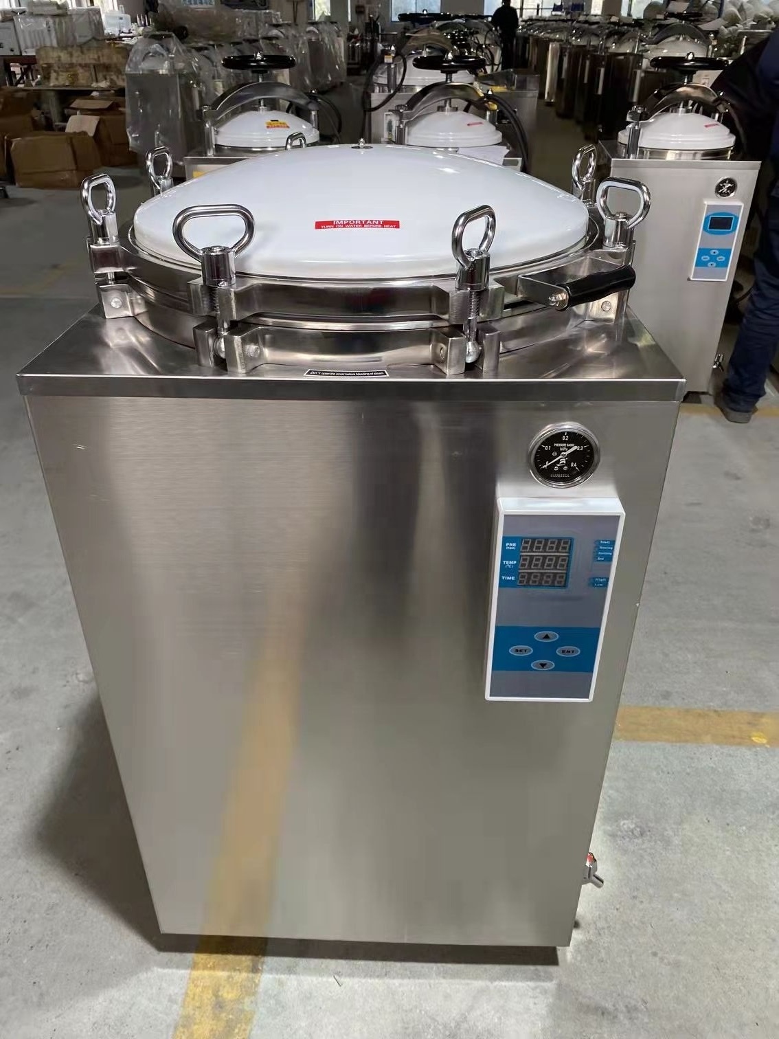 35/50/75/100/150L Mushroom Food Medical Pressure Steam Autoclave Sterilizer For Sale