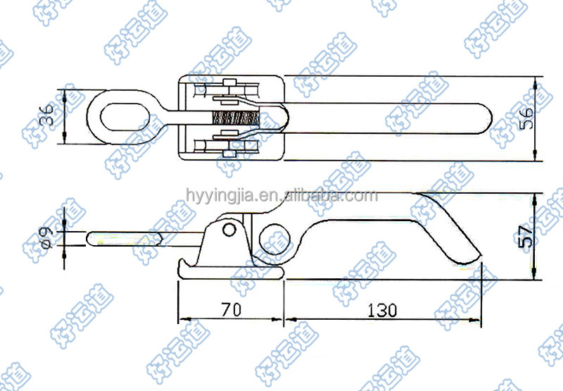 03210 Truck steel hasp lock Semi Trailer Adjustable Locking Toggle Latch