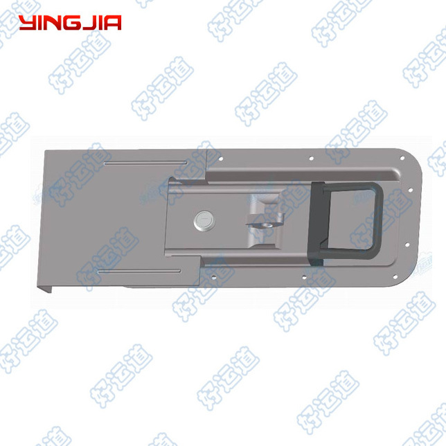 Cargo container body parts van recessed door handle lock