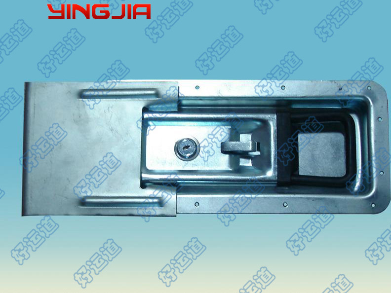 Cargo container body parts van recessed door handle lock