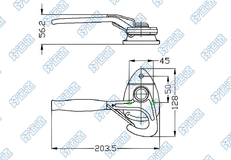 Semi Trailer Latch Hook Loop Latch Toggle Clamp Trailer tail gate lock drop side fastener