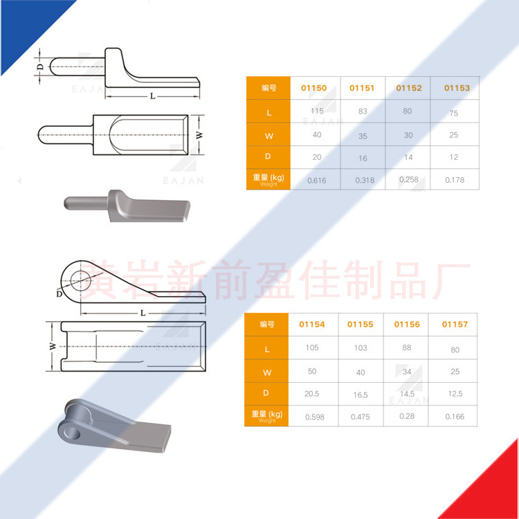 Truck trailer side board Gudgeon hinge gate hinge