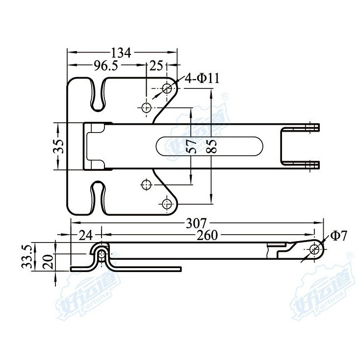 Tail lift gate set for container parts wing truck 08135