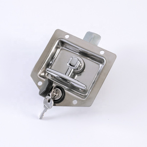 Recessed folding t handle latch cabinet lock 03103