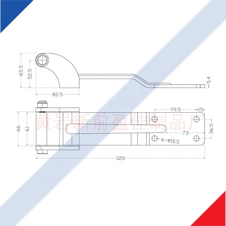 01134S Dry box truck body van door hinges semi trailer truck hinge