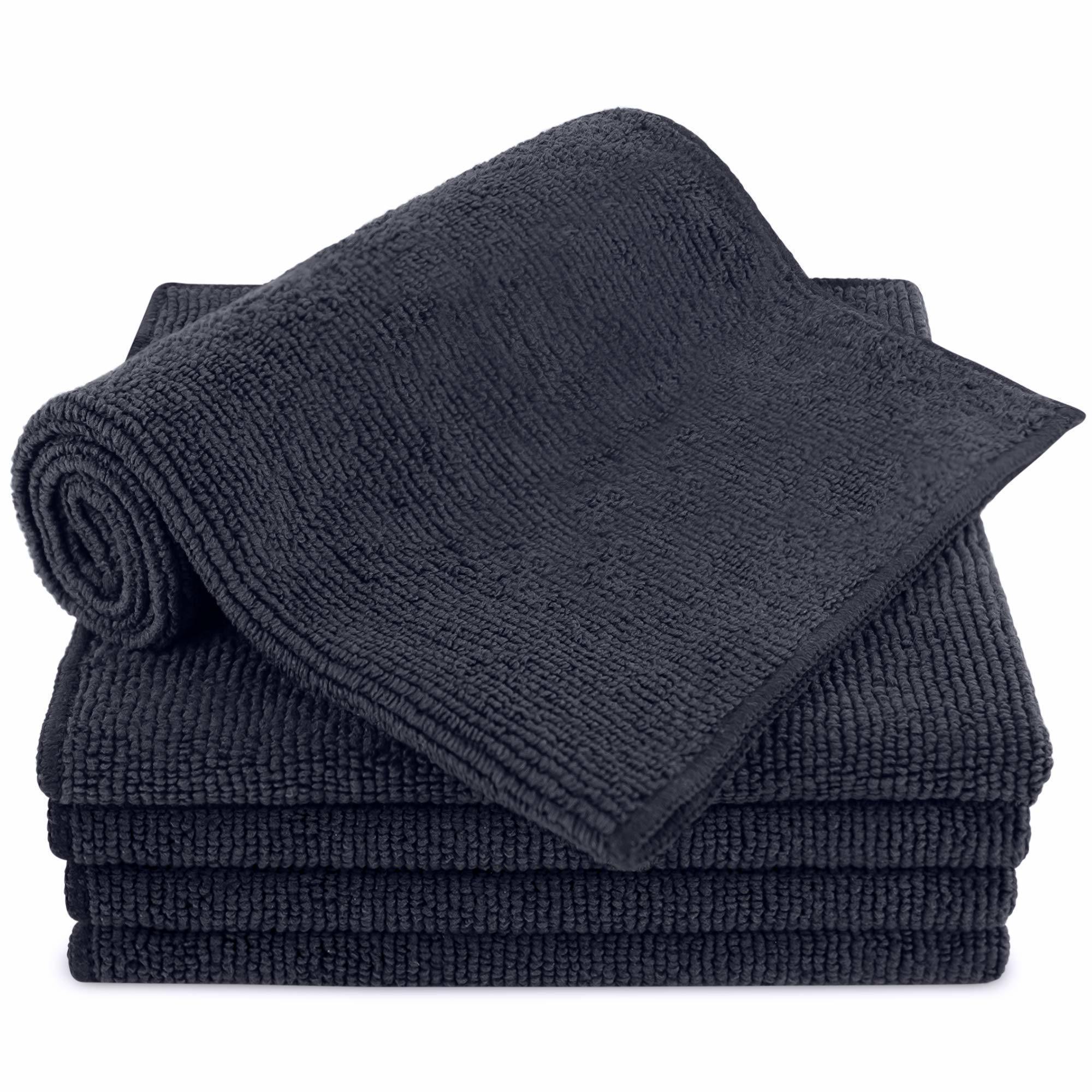 Wholesale Bulk Quick Dry bleach proof black large spa barber shop microfiber hair salon towels for beauty