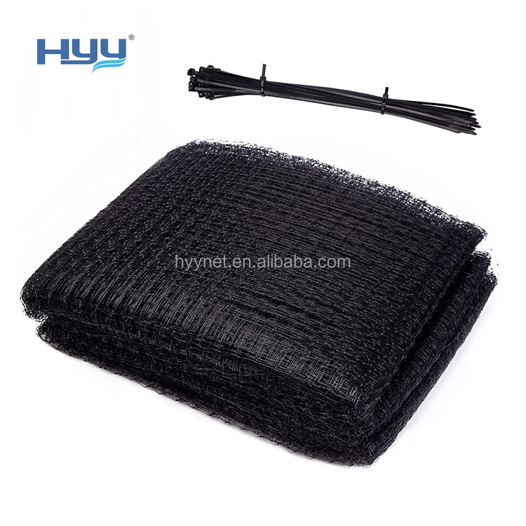 Black Anti Bird Netting Plastic Extruded Catching Bird Net