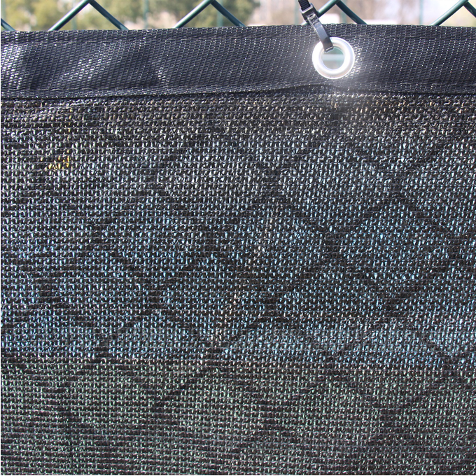 2X18M Printing Logo Tennis Court Windscreen Privacy Mesh Fabric Screen Fence With Grommets