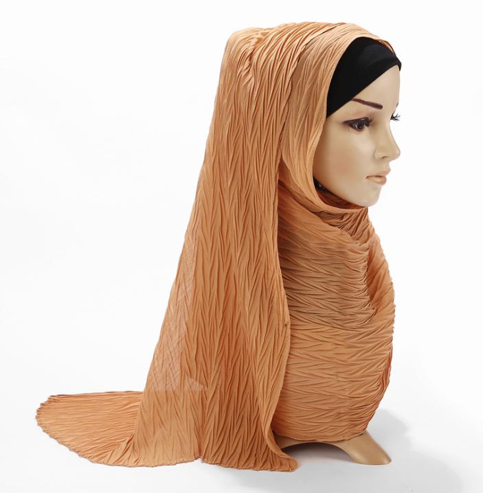 Y-F hot sale fancy long hijab sexy women niqab crinkle scarf