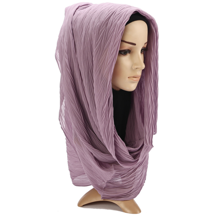 Y-F hot sale fancy long hijab sexy women niqab crinkle scarf