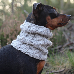 Y-Z Wholesale Christmas knit warm dog snood custom thick winter chunky knitted tube snood for dogs neck warmer