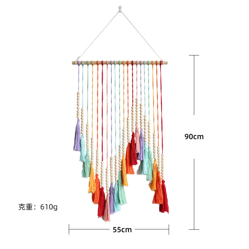 2023 New fashion large macrame wall hanging baby room decoration woven macrame wall hanging Nursery Kids Room Wall Art W1665