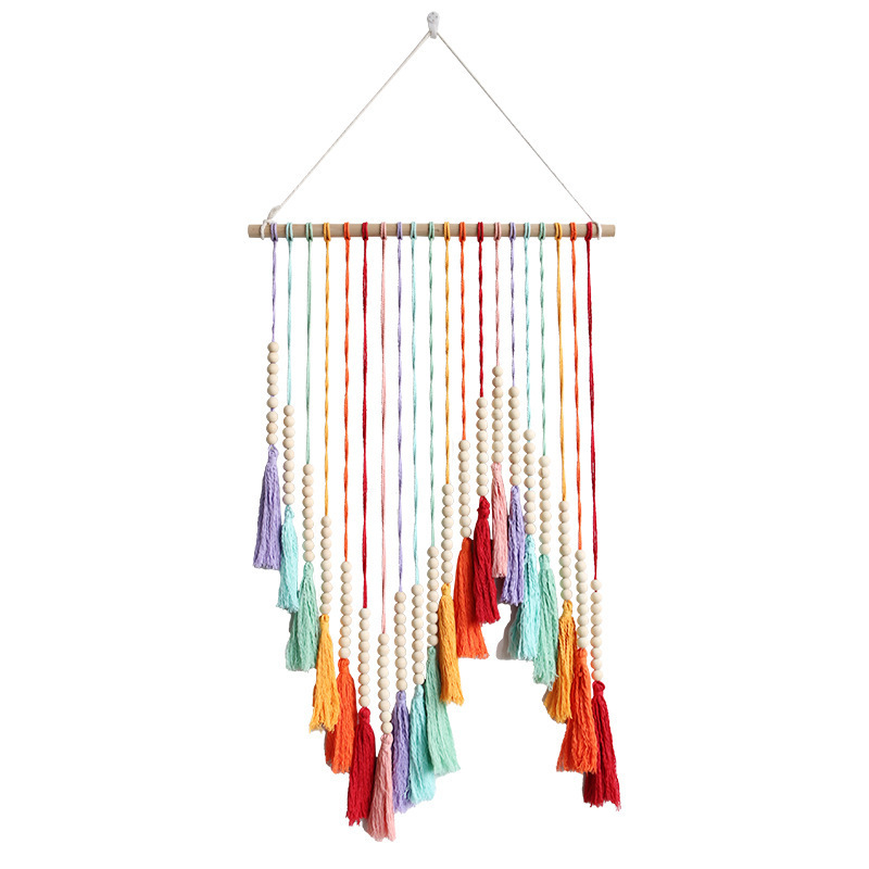 2023 New fashion large macrame wall hanging baby room decoration woven macrame wall hanging Nursery Kids Room Wall Art W1665