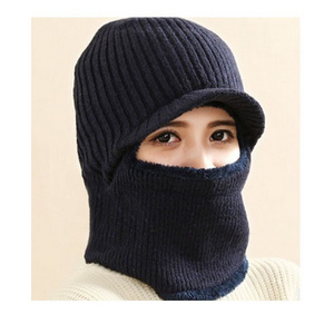 new men and women winter warm knitted beanie hats cap skull balaclava neck warmer caps