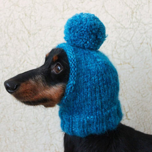 Y-Z Pom-Pom Mini Dachshund Small Dog Hat Knit Knitted Little Dog Pet Hat