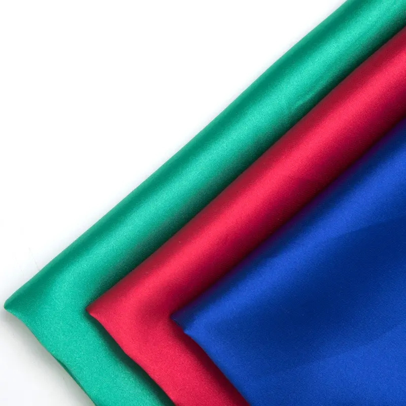 Y-Z 100% polyester plain dyed elastic textile fabric manufacturer Chinese supplier cheap satin fabric