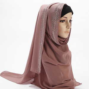 Y-F wholesale comfortable fancy modern hijab sexy women rhinestone niqab scarf