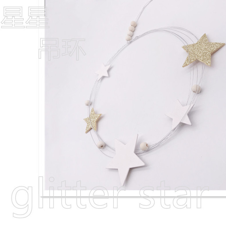 Christmas Indoor Wall Hanging 2023 Wood Star Christmas Hanging Decorations