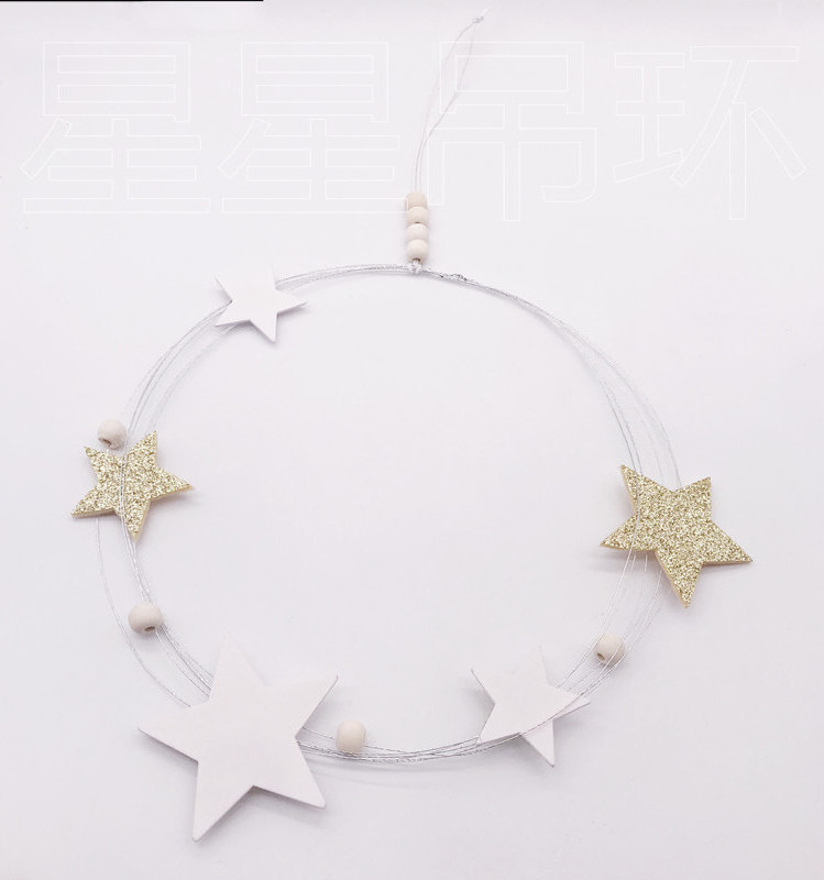 Christmas Indoor Wall Hanging 2023 Wood Star Christmas Hanging Decorations