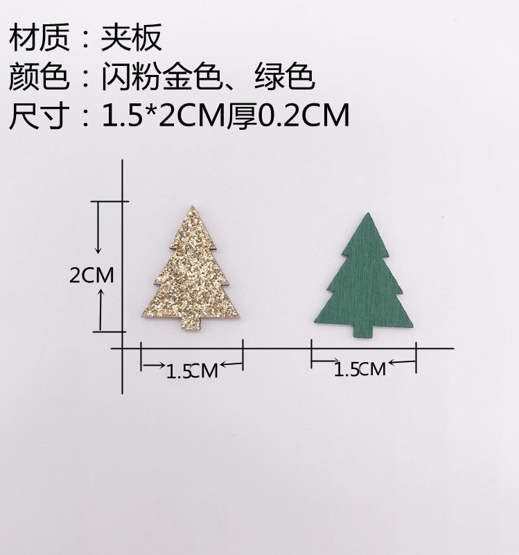 Christmas Tree Ornaments Mini Wood Tree Decorations New Glitter And Green Paint Christmas Tree For Table Decoration