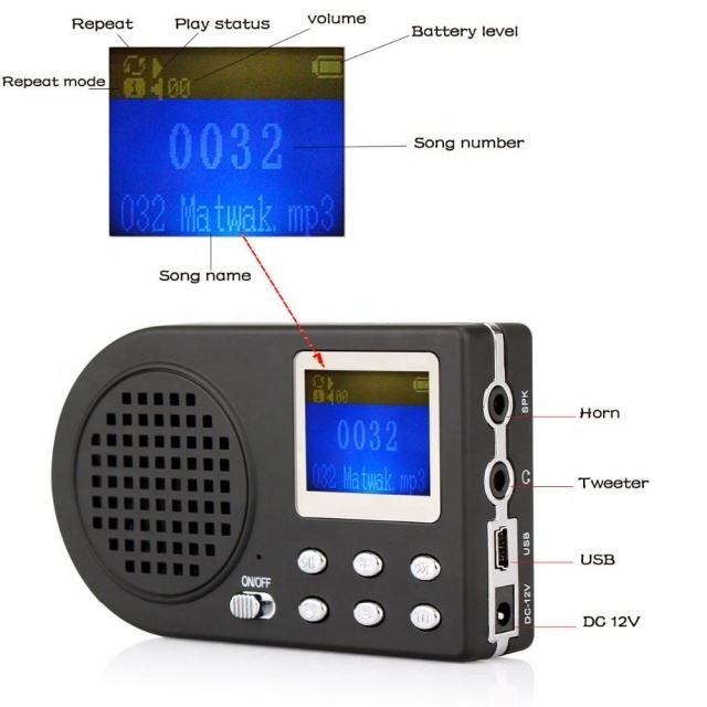 Factory price Electronic bird caller duck and goose decoy quail sounds mp3 hunting bird device with remote control CP380