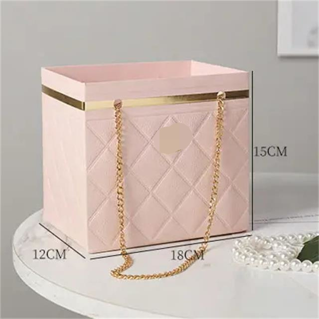 Luxury New Fashion Flower Bouquet Packaging Paper Bag Boxes Square Paper Gift Box Rose Bouquets Boxes For Flowers