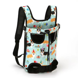 Custom Logo Corky Pattern Multi Color Front Pet Cat Dog Carrier Backpack Travel Bag Pet Backpack Carrier