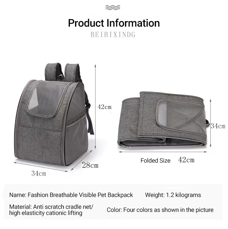 Hot Selling Canvas Bag Pet Carrier Bag Cat Travel Back Pack Pet Bag For Travel