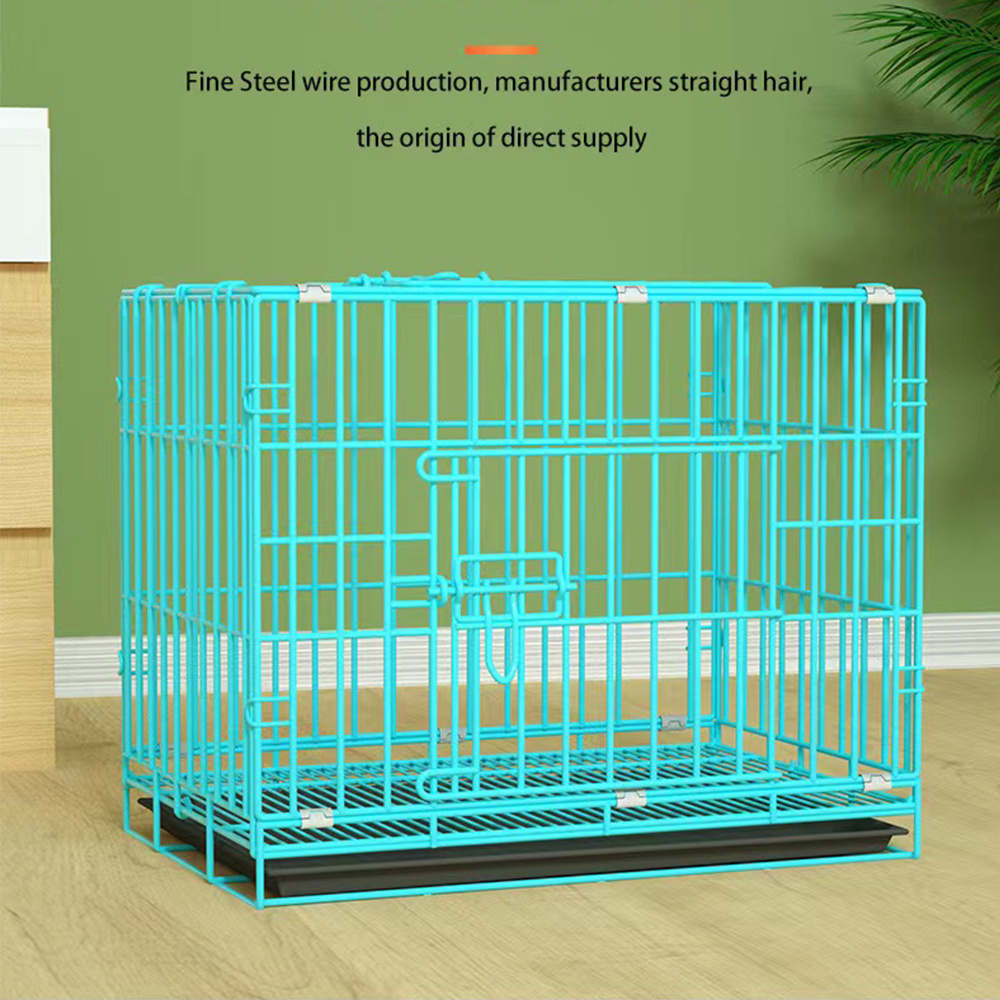 Foldable heavy duty dog cages large dog cages metal iron kennels for large dogs