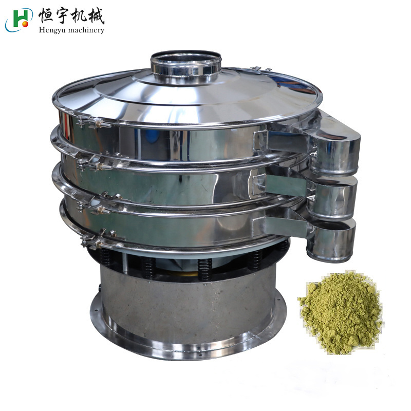 Spice Powder Flour Cassava Starch Sugar Coffee Powder Beans Cocoa Powder Sieve Automatic Sieve Shaker Circular Vibrating Sifter