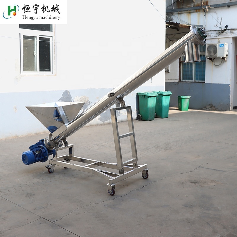 Animal Feed Chicken Feed Bulk Particle Mobile Diameter 159mm Inclined U Type Trough Screw Auger Feeder Conveyor with Hopper