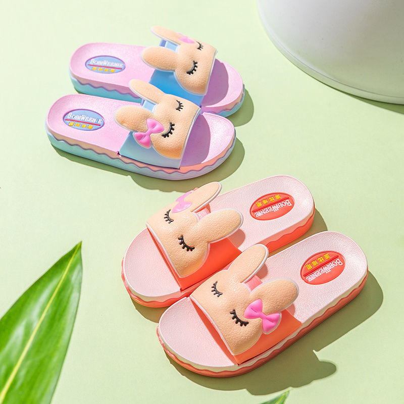 Summer Slippers Kids Indoor Slippers Cartoon Boy And Girl Flip Flop Slide Sandals Beach Children Home Floor Shoes