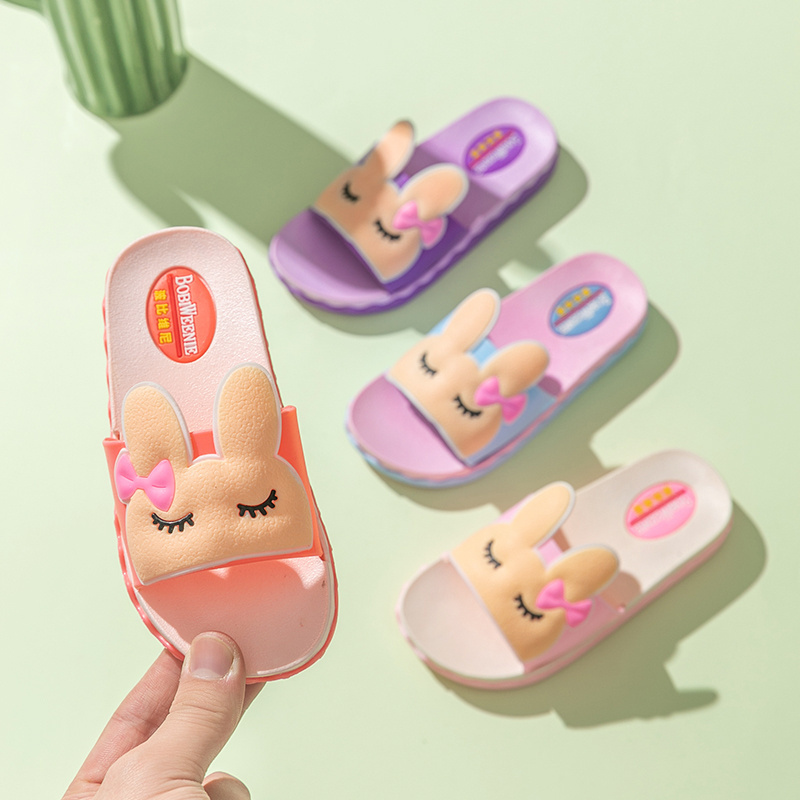 Summer Slippers Kids Indoor Slippers Cartoon Boy And Girl Flip Flop Slide Sandals Beach Children Home Floor Shoes