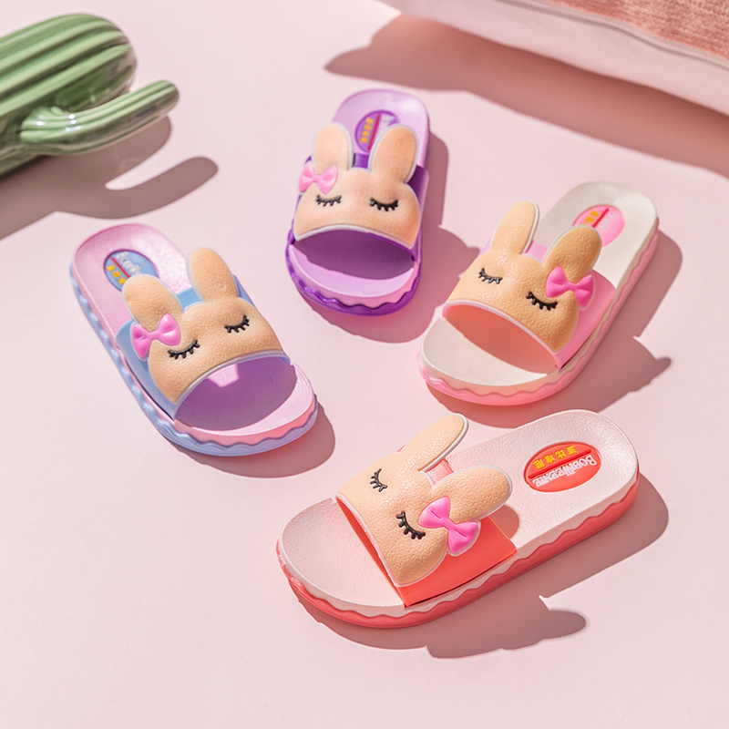 Summer Slippers Kids Indoor Slippers Cartoon Boy And Girl Flip Flop Slide Sandals Beach Children Home Floor Shoes