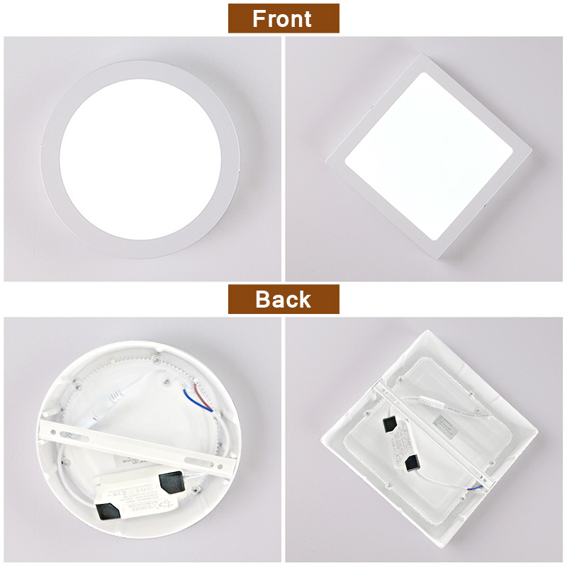 Ultra Outdoor IP65 Waterproof 8inch 3CCT Dimmable Super Bright Round Square OEM ODM Surface Mounted Led Ceiling Lights