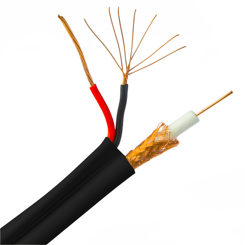 Rg59 Rg6 Coaxial Cable With 2 Core Power Cable Rg58 RG11 Rg6 Coaxial With Power Rg6 Rg59 Coaxial Cable With Power